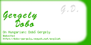 gergely dobo business card
