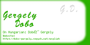 gergely dobo business card